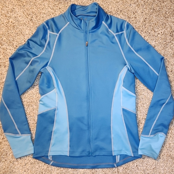 Novara Cycling bicycling Jacket Workout Teal reflective Med - Picture 1 of 5